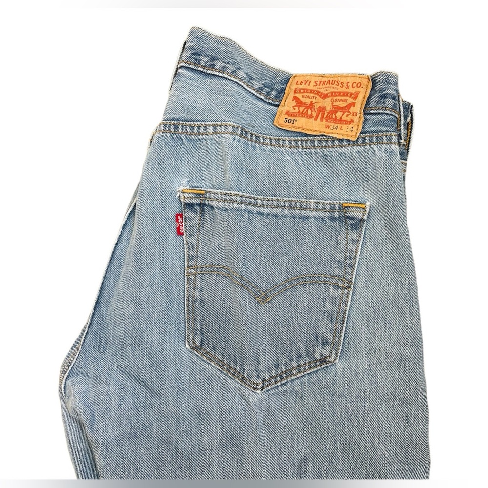 LEVI’S 501 Jeans- Women’s 34x34 Medium Wash Denim Blue Jeans